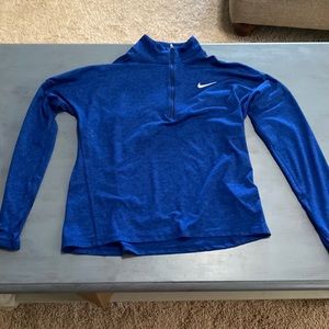 Nike running 1/4 zip. Like new, medium, blue